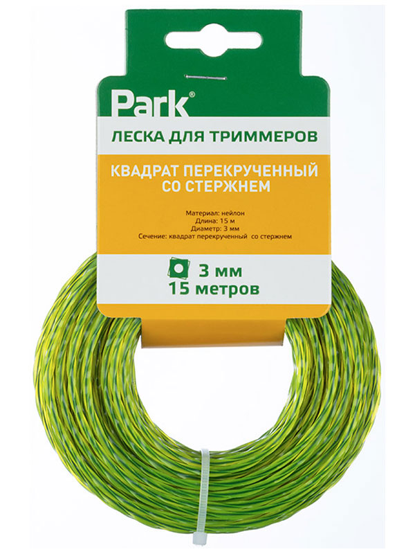 Изображение товара Леска для триммеров Park 3 мм 15 м витой квадрат нейлон