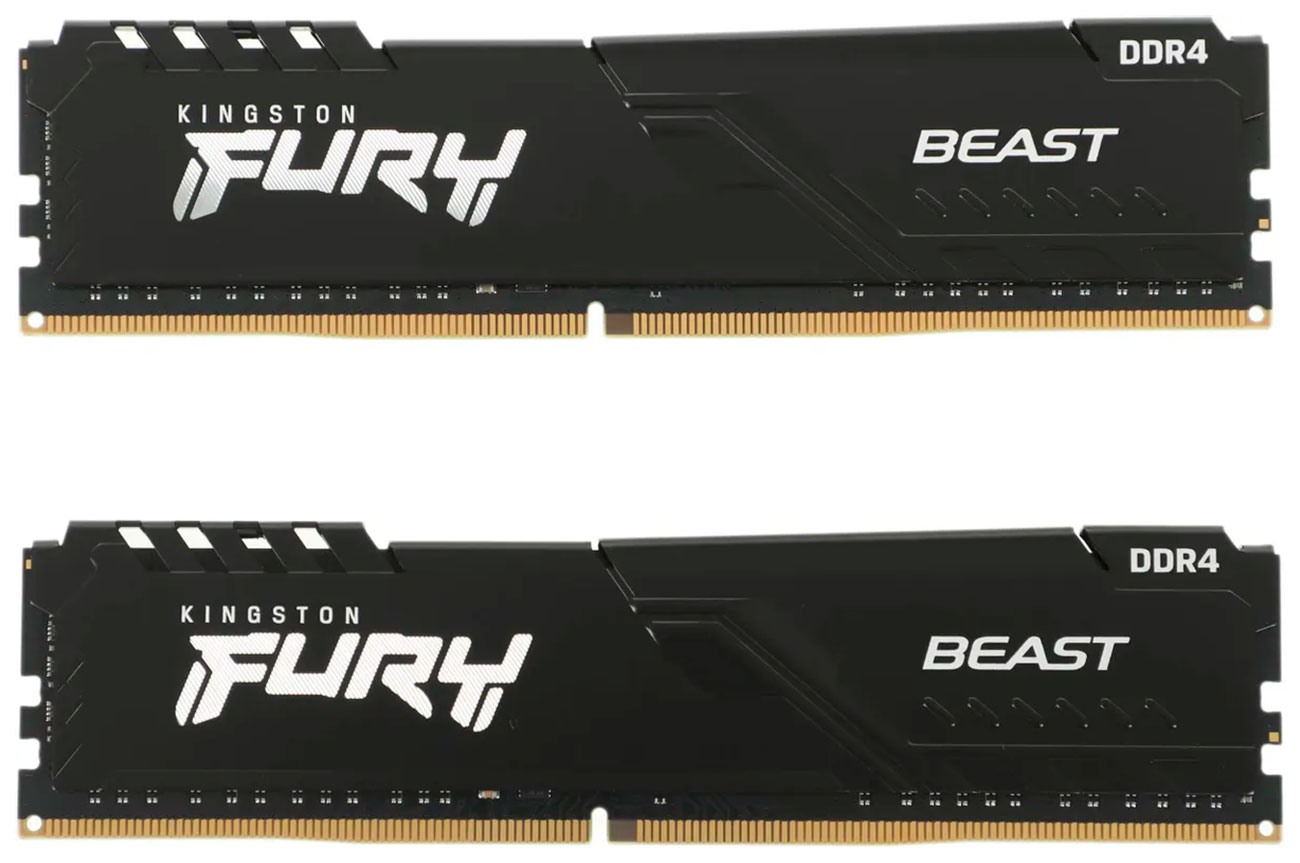 Изображение товара Оперативная память Kingston FURY Beast DDR4 16Gb 3600MHz Black 2x8Gb