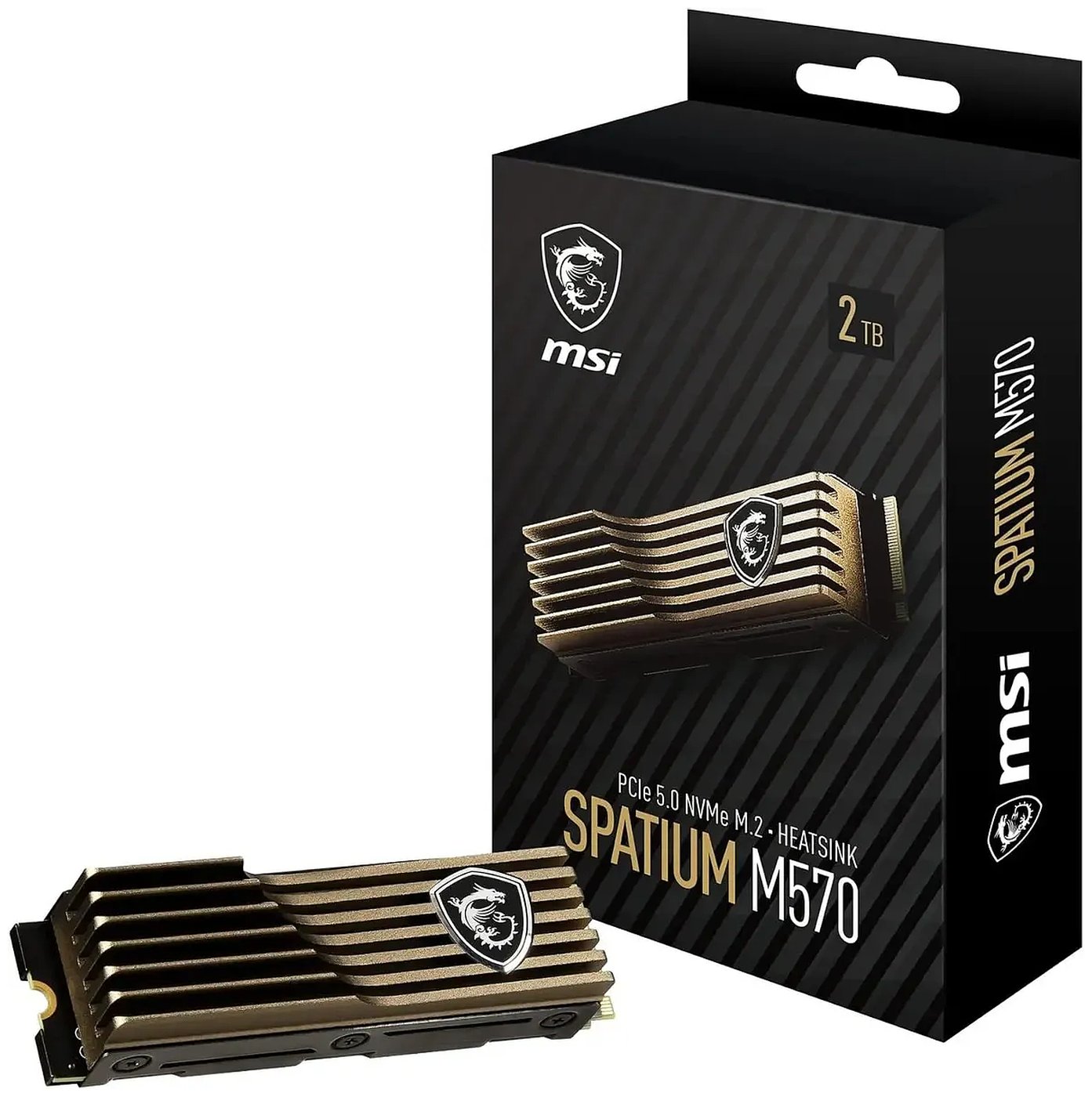 Изображение товара SSD MSI SPATIUM M570 2000 Гб PCIe 5.0 M.2 радиатор в комплекте