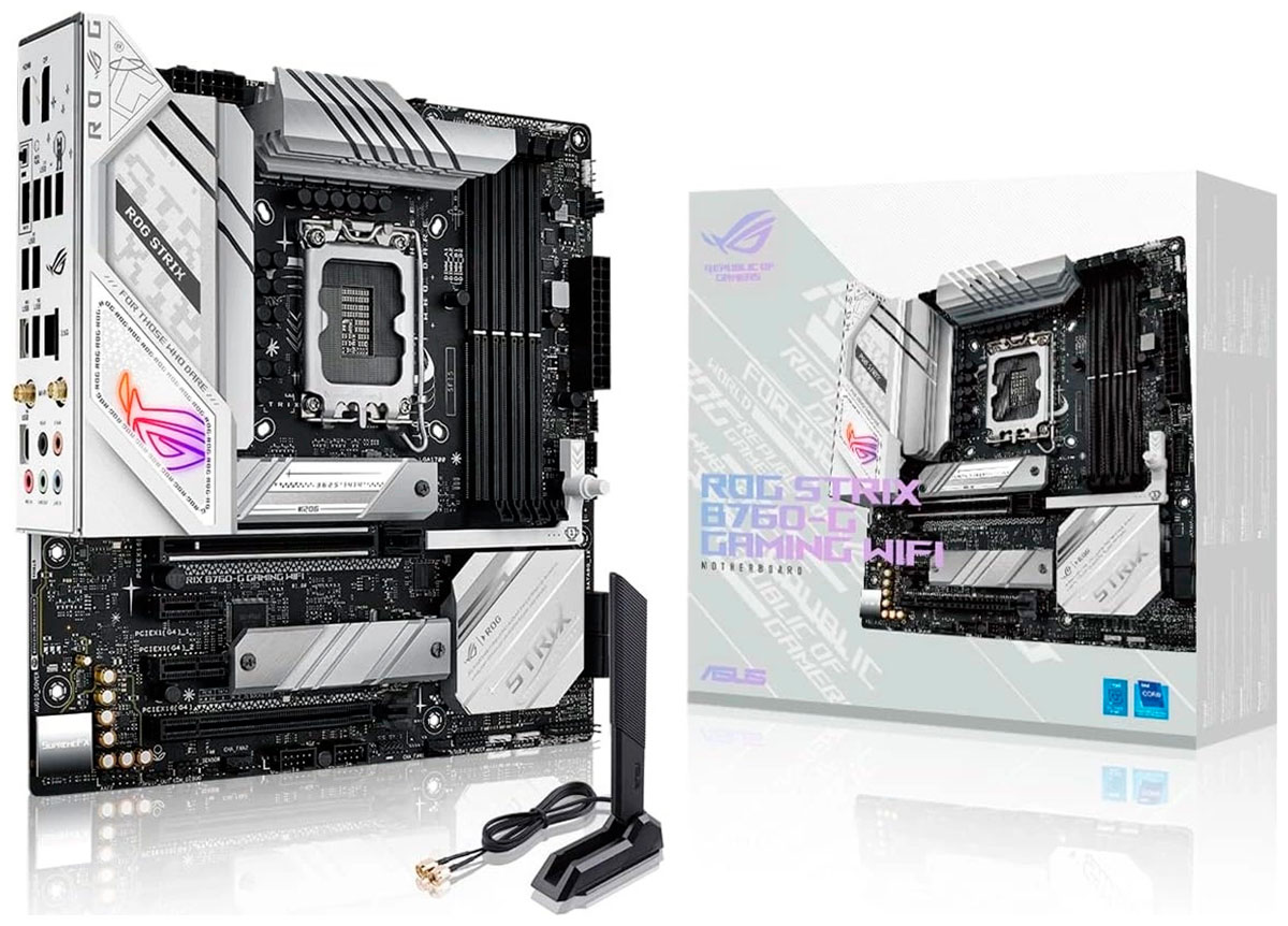 Изображение товара Материнская плата Asus ROG STRIX B760-G GAMING WIFI MicroATX LGA1700 DDR5