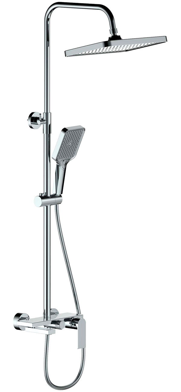 Изображение товара Душевая система Belz B678 хром с трехрежимной головкой и латунной конструкцией