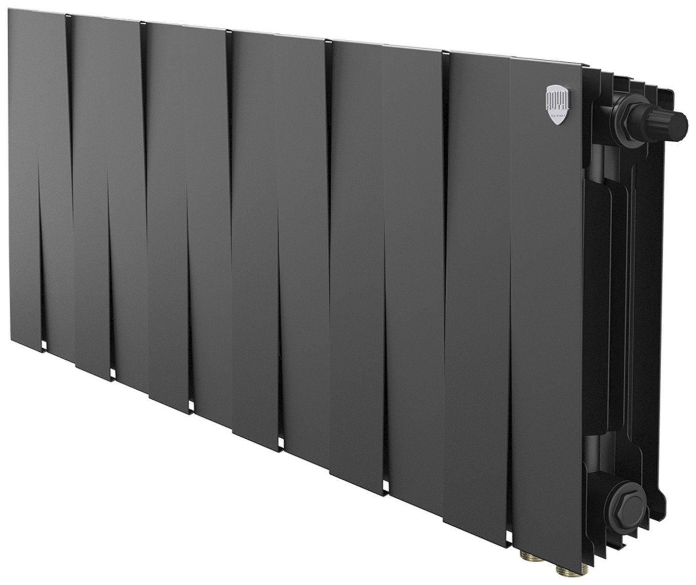 Изображение товара Водяной радиатор отопления Royal Thermo PianoForte 12 секций черный графит
