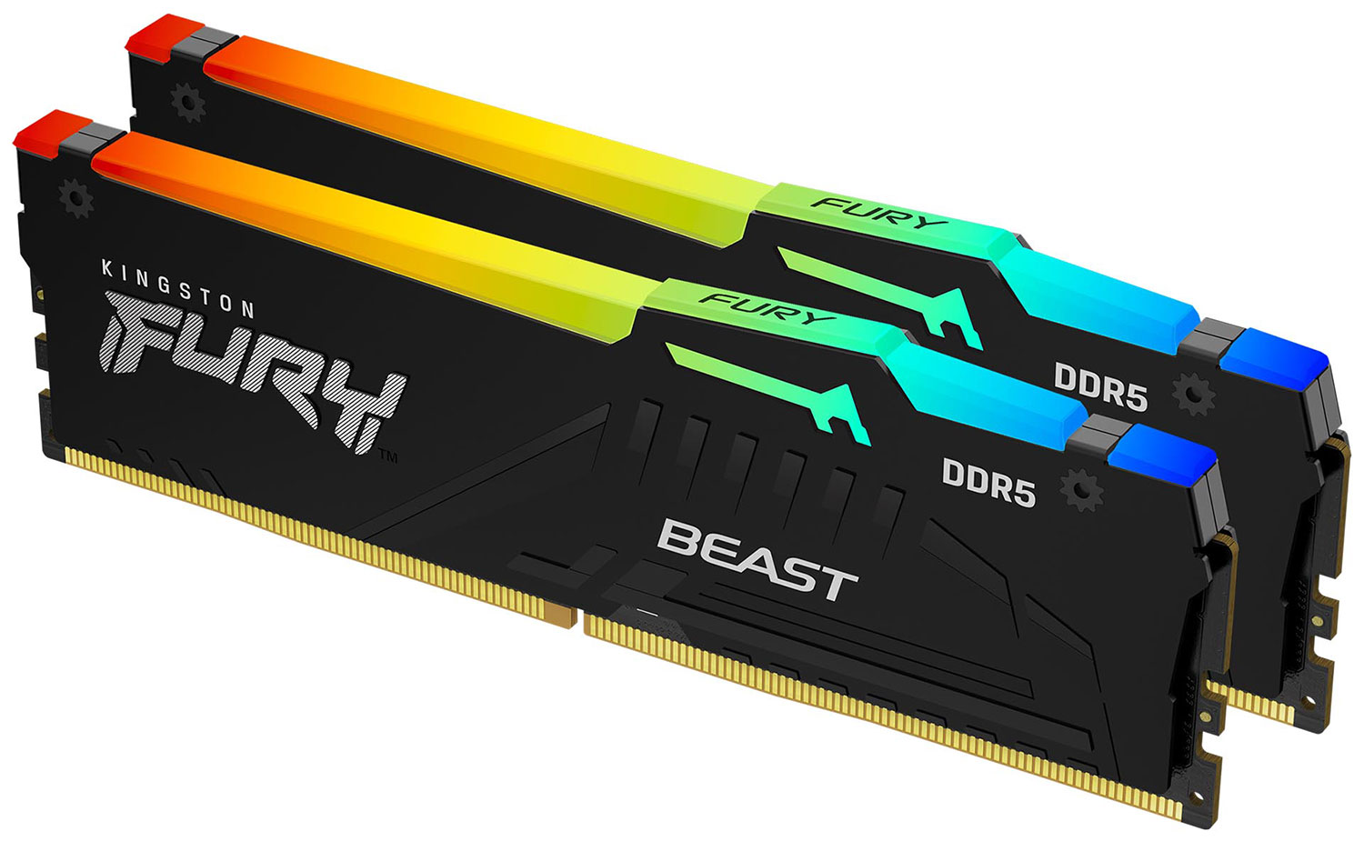 Оперативная память Kingston DDR5 16GB (2x8GB) 5600MHz FURY Beast RGB Black (KF556C36BBEAK2-16) Оперативная память Kingston DDR5 16GB (2x8GB) 5600MHz FURY Beast RGB Black (KF556C36BBEAK2-16)