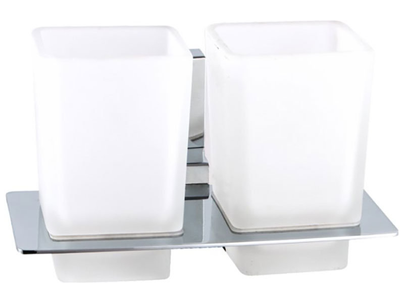 Изображение товара Стакан для ванной комнаты двойной D-Lin D330, хром (D212330)