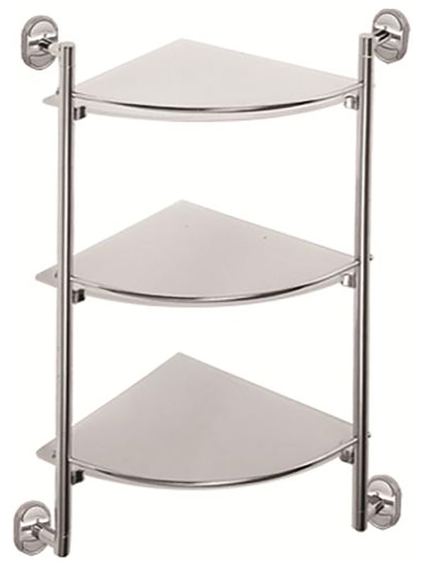 Изображение товара Полка стеклянная угловая D-Lin D700, хром (D263700)