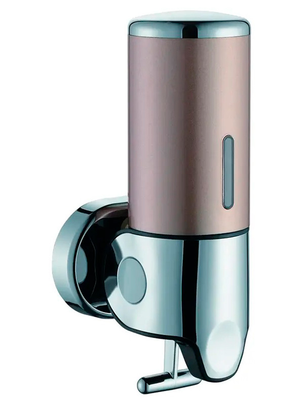 Изображение товара Дозатор жидкого мыла D-Lin коричневый настенный 12x24 см ABS пластик