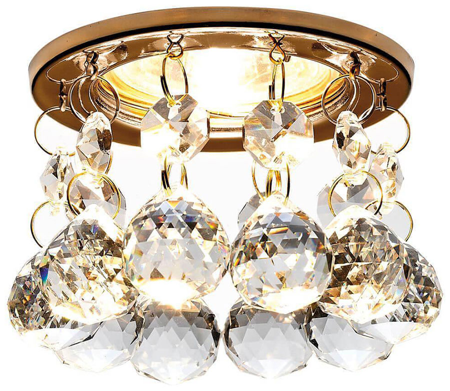 Изображение товара Встраиваемый светильник Ambrella Light Crystal K2051 CL/G с хрусталем и классическим дизайном