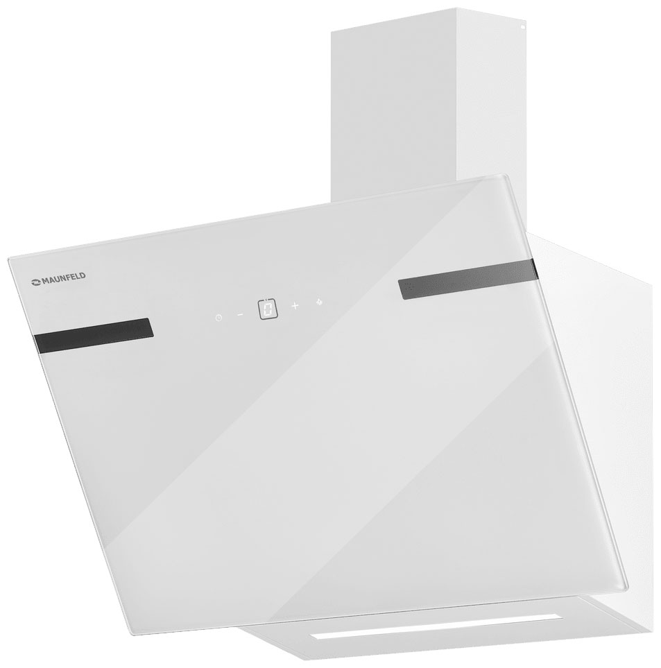 Изображение товара Вытяжка Maunfeld Amber 60 Glass белая наклонная мощная и стильная
