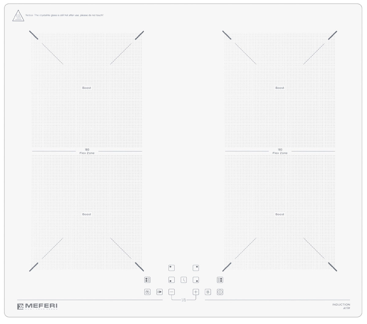 Изображение товара Электрическая варочная панель Meferi MIH604WH ULTRA