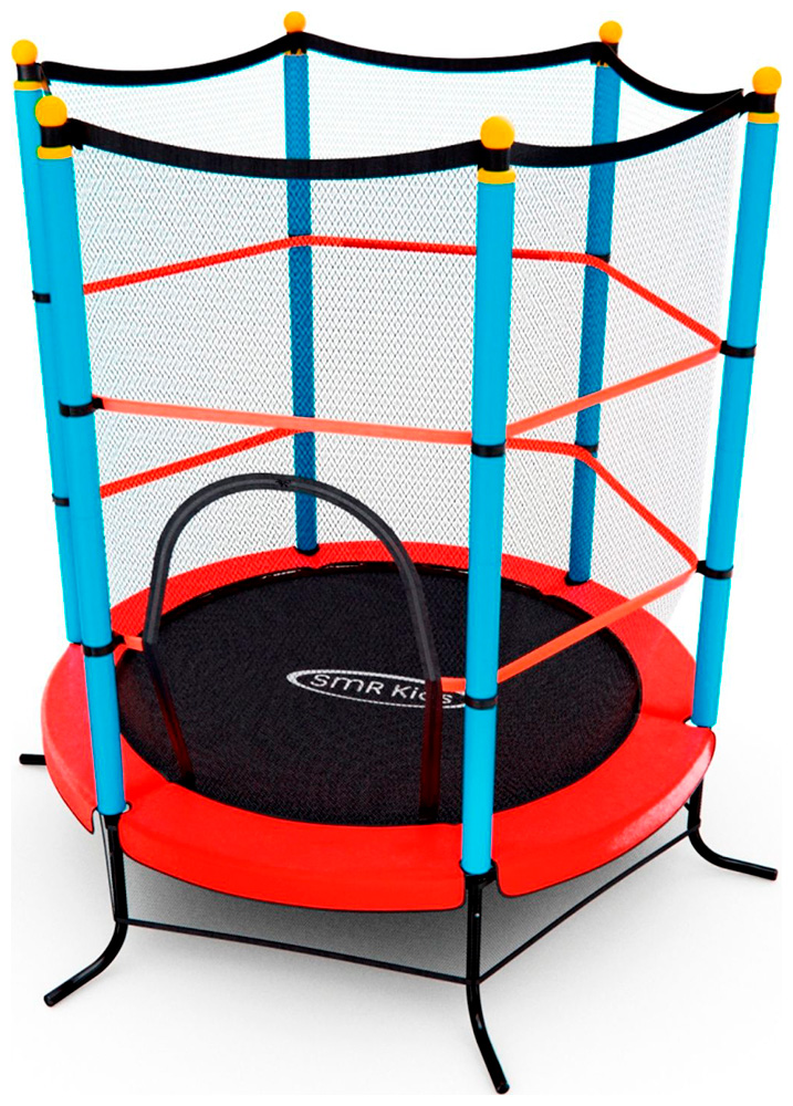 Изображение товара Детский батут DFC SMRKIDS 55 с сеткой, красный, диаметр 140 см