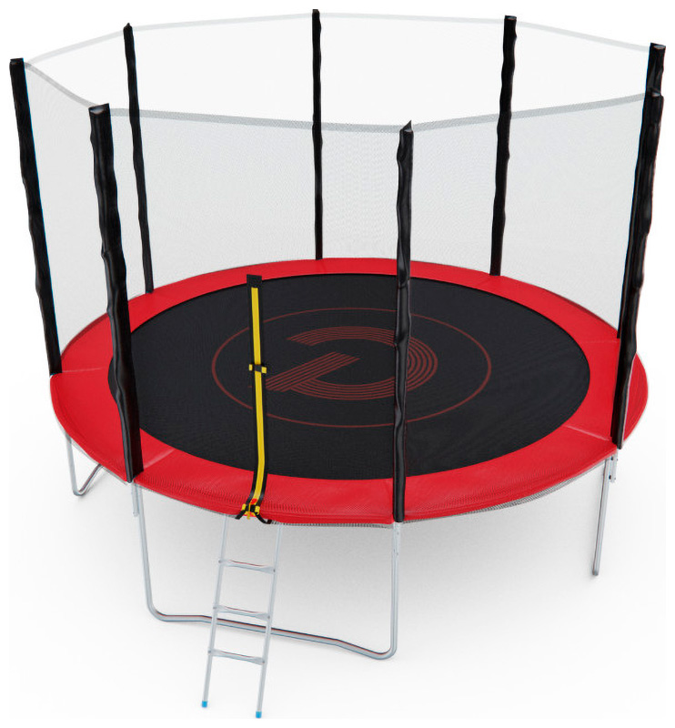Изображение товара Батут DFC PELPO 12ft с лестницей, красный, безопасный и прочный