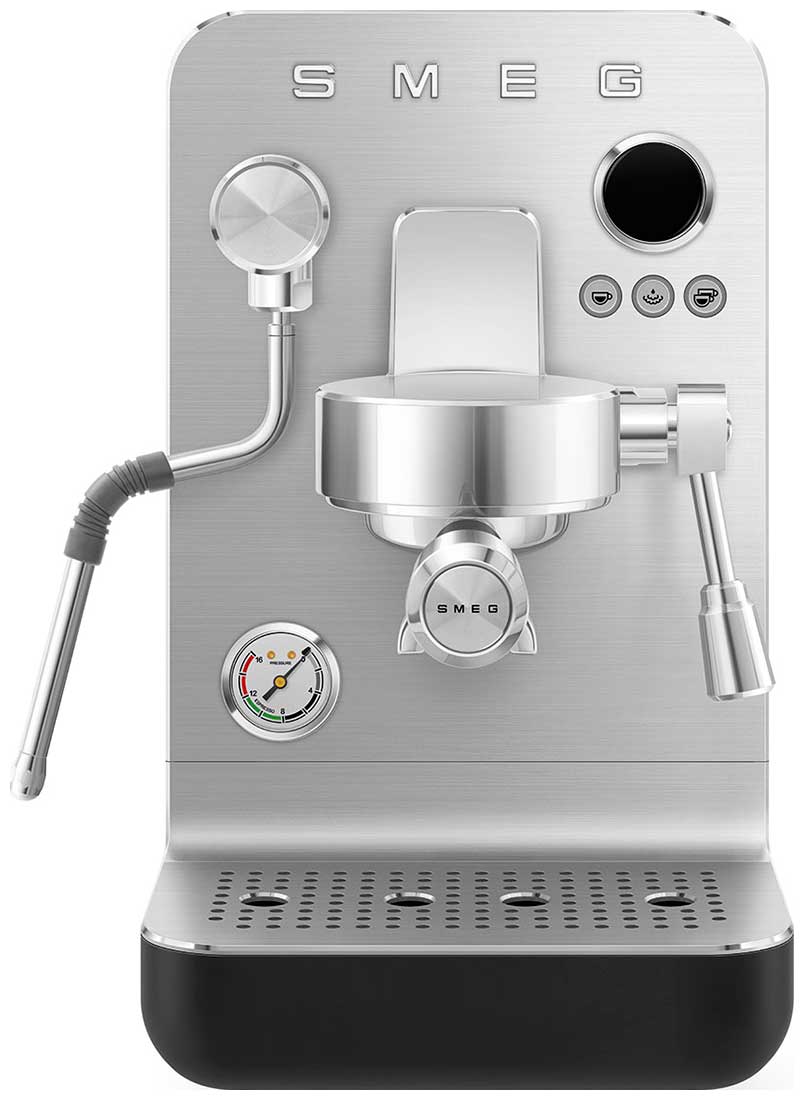 Изображение товара Кофеварка Smeg EMC02BLMEU рожковая с встроенной кофемолкой
