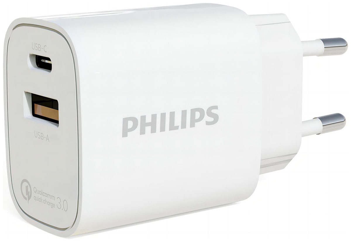 СЗУ Philips PD20W+QC3.0, белый (DLP4317CW/70)
