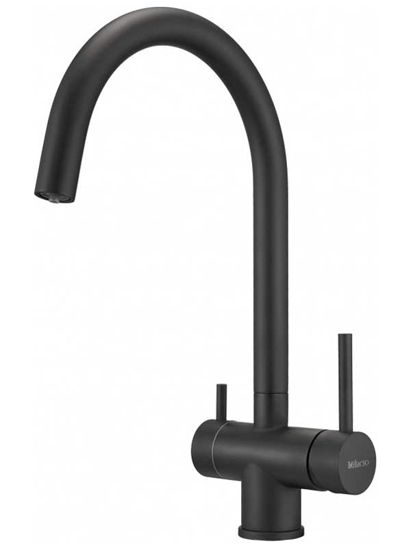 Изображение товара Кухонный смеситель Milacio Ultra Total Black для моек с фильтром из нержавеющей стали