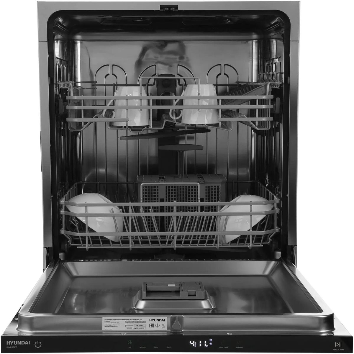 

Встраиваемая посудомоечная машина Hyundai HBD 642, Черный