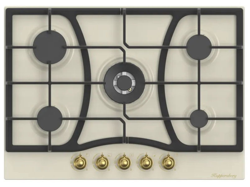 Изображение товара Газовая варочная панель Kuppersberg FS 910 C Bronze с 5 конфорками