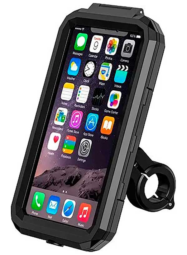 Изображение товара Держатель телефона Kewig M18S-A1 4.7-6.1 inch с беспроводной зарядкой Qi 15W / USB Type C на руль мотоцикла, велосипеда, скутера, самоката, квадроцикла