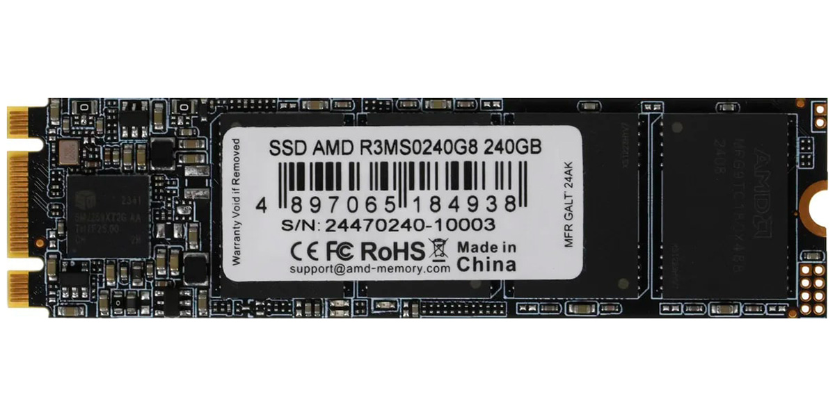 SSD накопитель AMD 240Гб R3 Series mSATA (R3MS0240G8)