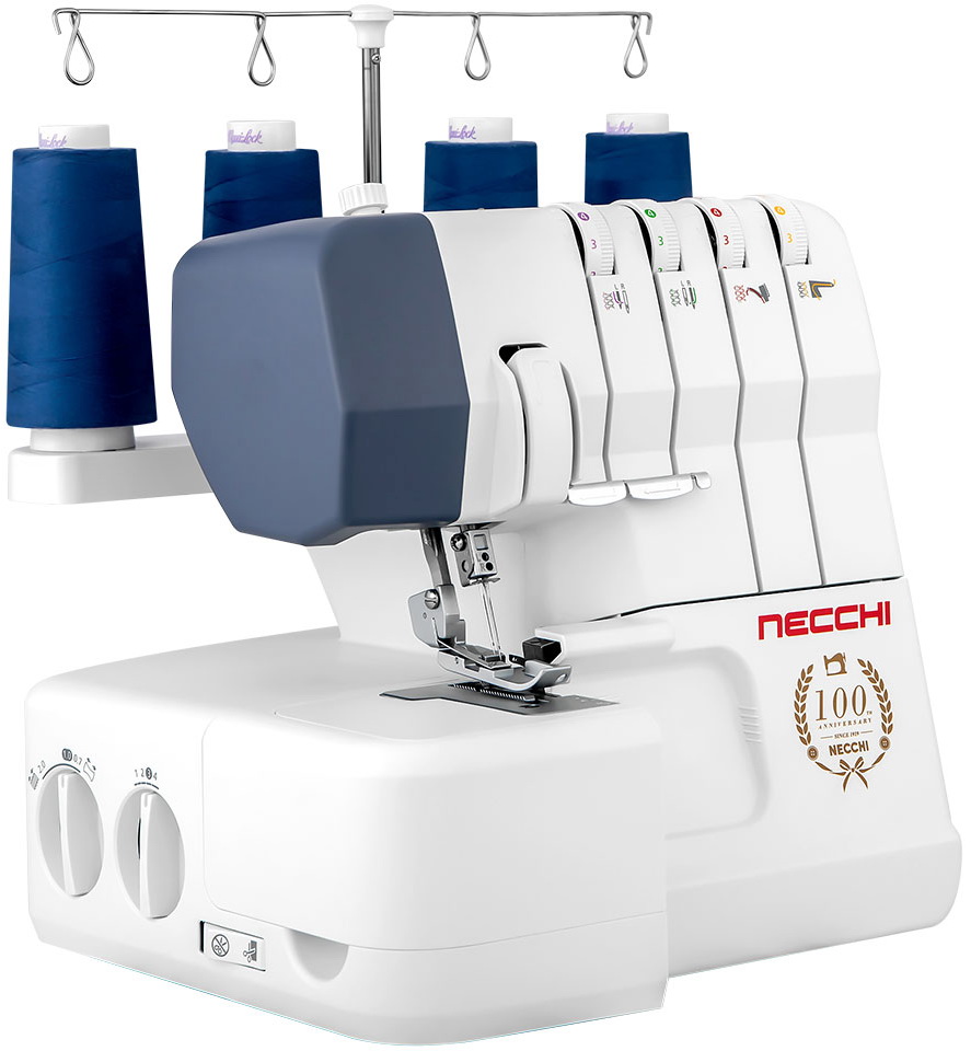 Изображение товара Оверлок Necchi 4554D белый с дифференциальной подачей и отключением ножа