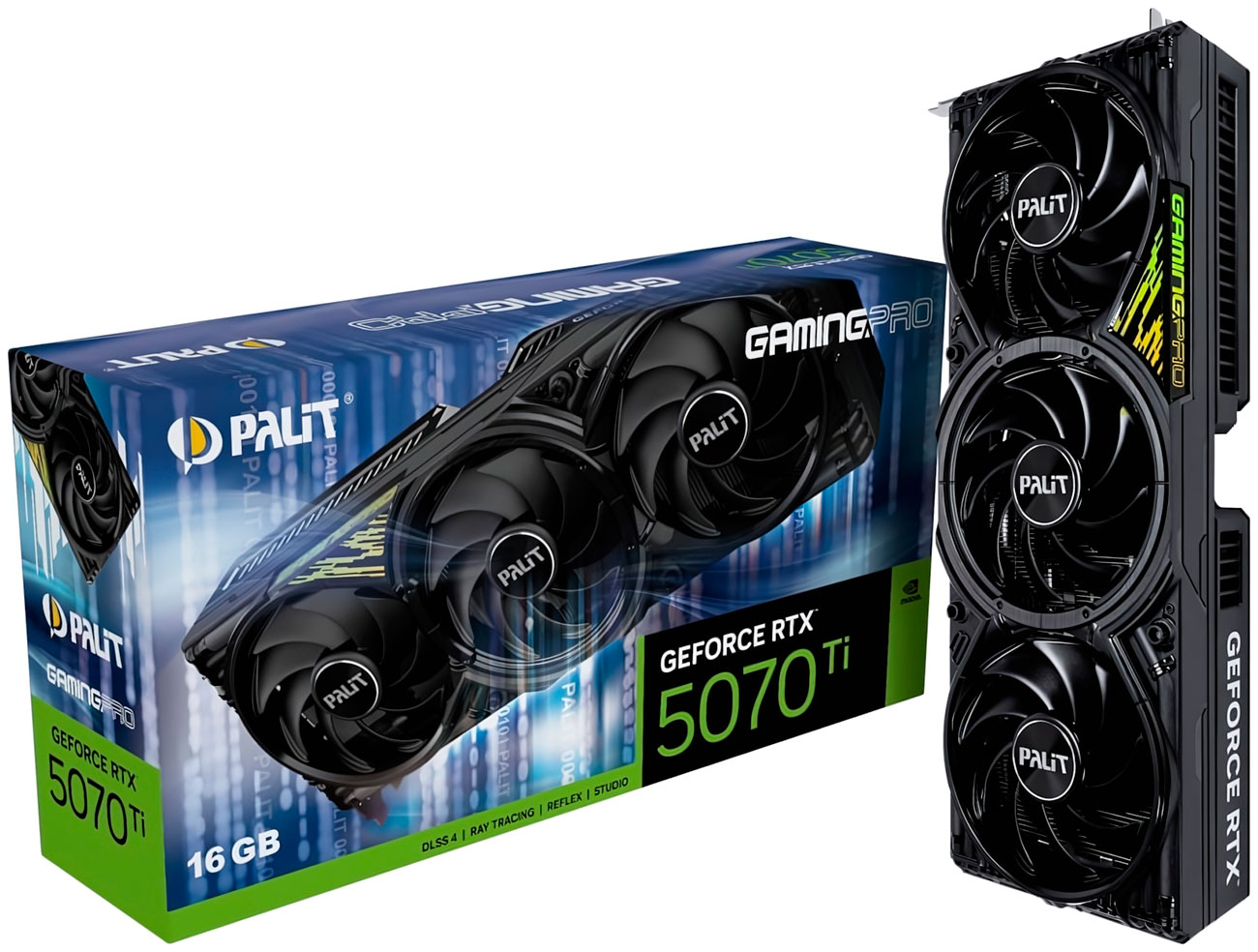 Изображение товара Видеокарта Palit GeForce RTX 5070 Ti GamingPro 16GB (NE7507T019T2-GB2031A)