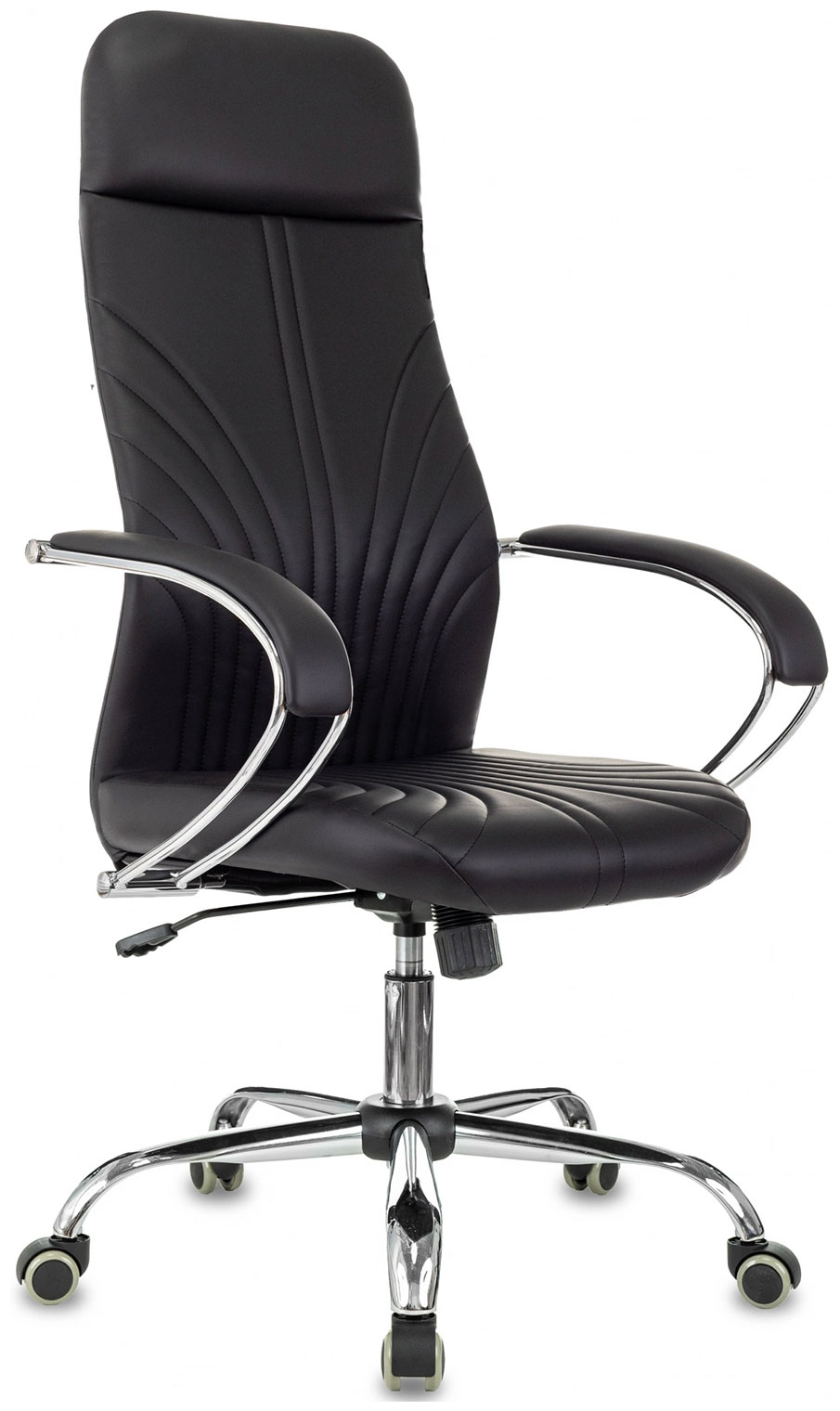 Изображение товара Кресло руководителя Бюрократ CH-610SL, черный, эко.кожа, крестов. металл хром, пластик черный