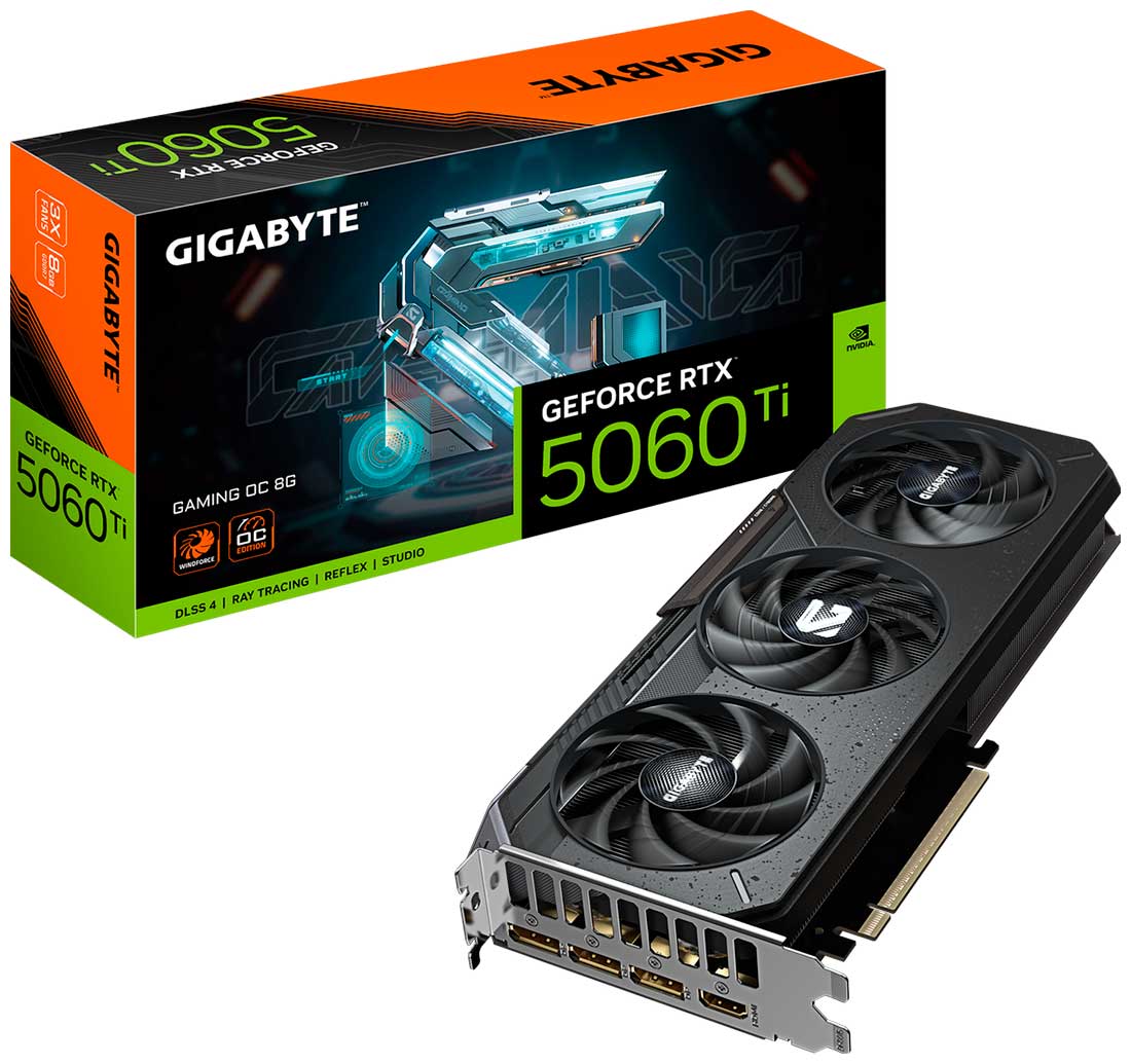Изображение товара Видеокарта Gigabyte GeForce RTX 5060 Ti Gaming OC 8GB (GV-N506TGAMING OC-8GD)