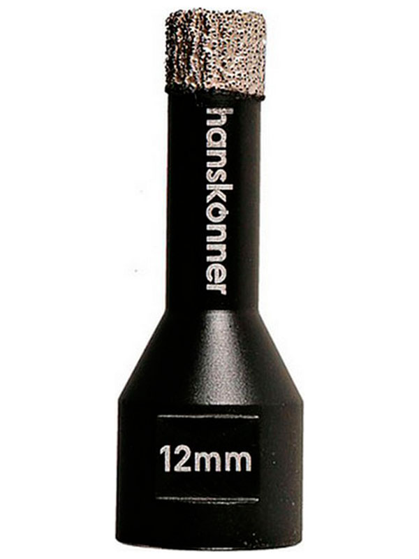 Изображение товара Коронка алмазная для УШМ Hanskonner TilePro, 12 мм, вакуумн. спекание алмазов (H1055-10-12)