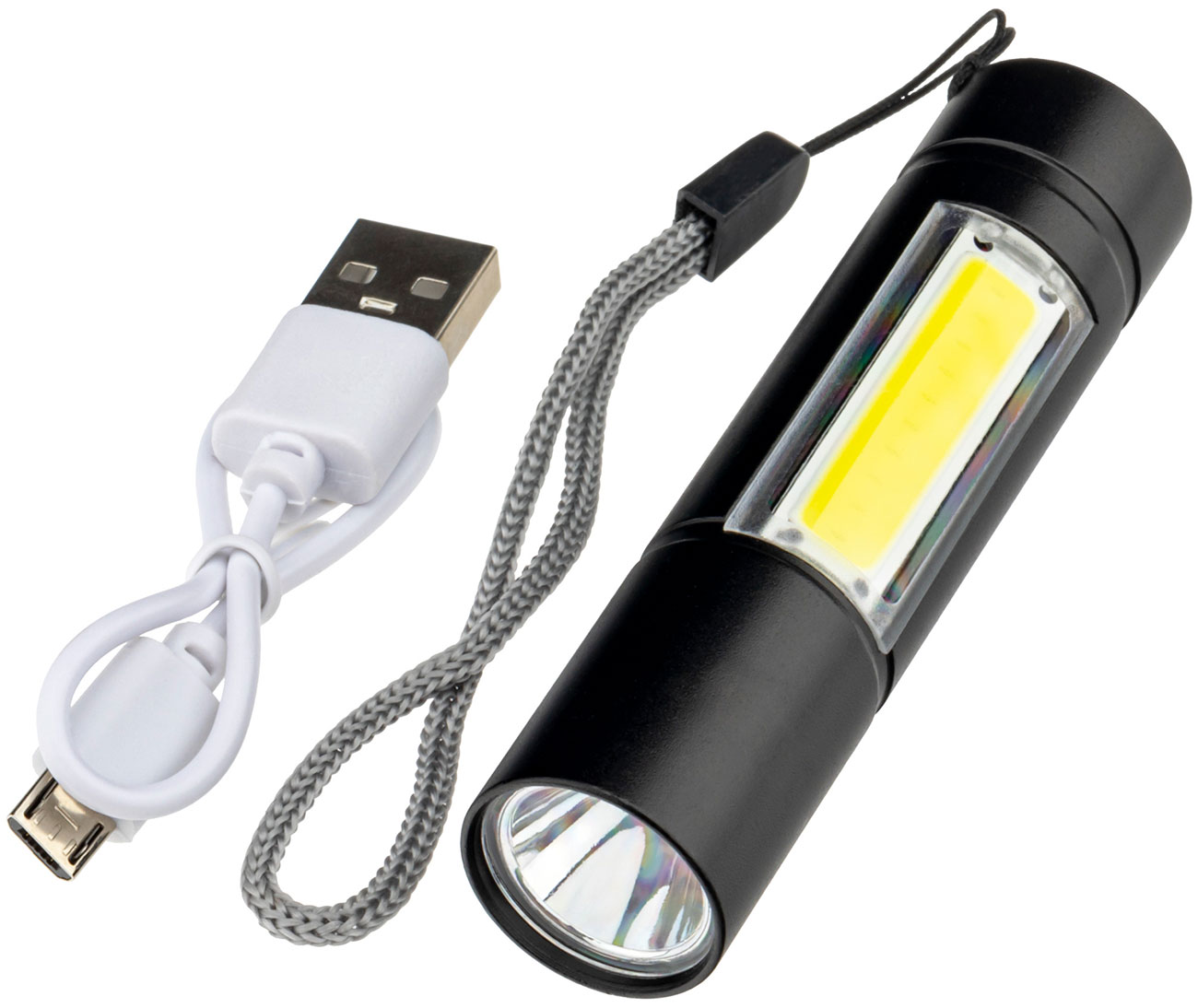 Изображение товара Ручной светодиодный фонарь Ritter 10Вт, аккумулятор USB, IP44, черный