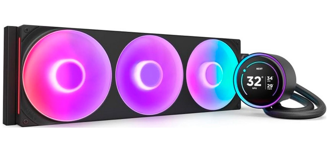 Изображение товара Система жидкостного охлаждения NZXT Kraken Elite 420 RGB Black