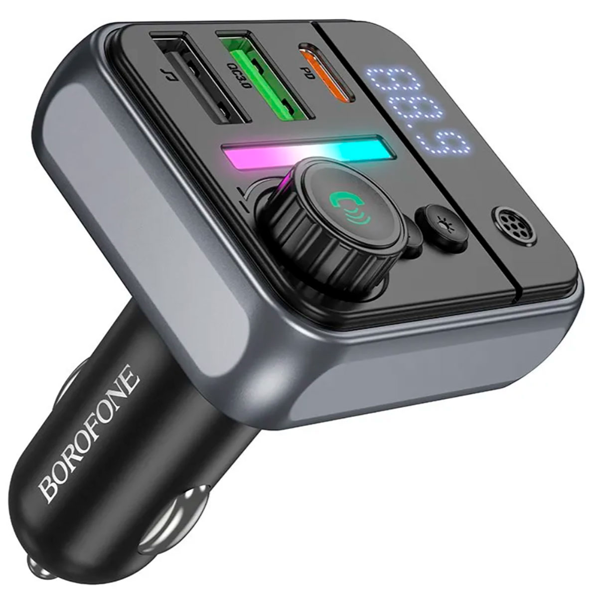 Изображение товара FM-трансмиттер+АЗУ Borofone BC50 Ascenso, 2USB+1Type-C, PD20W+QC3.0, черный