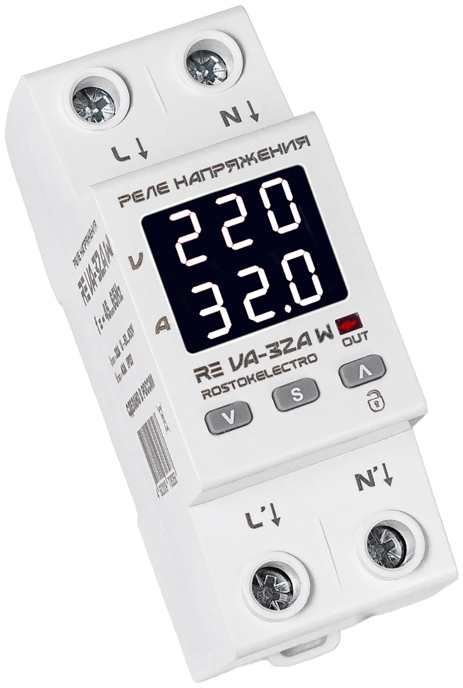 

Реле напряжения RE VA-32A W, Белый