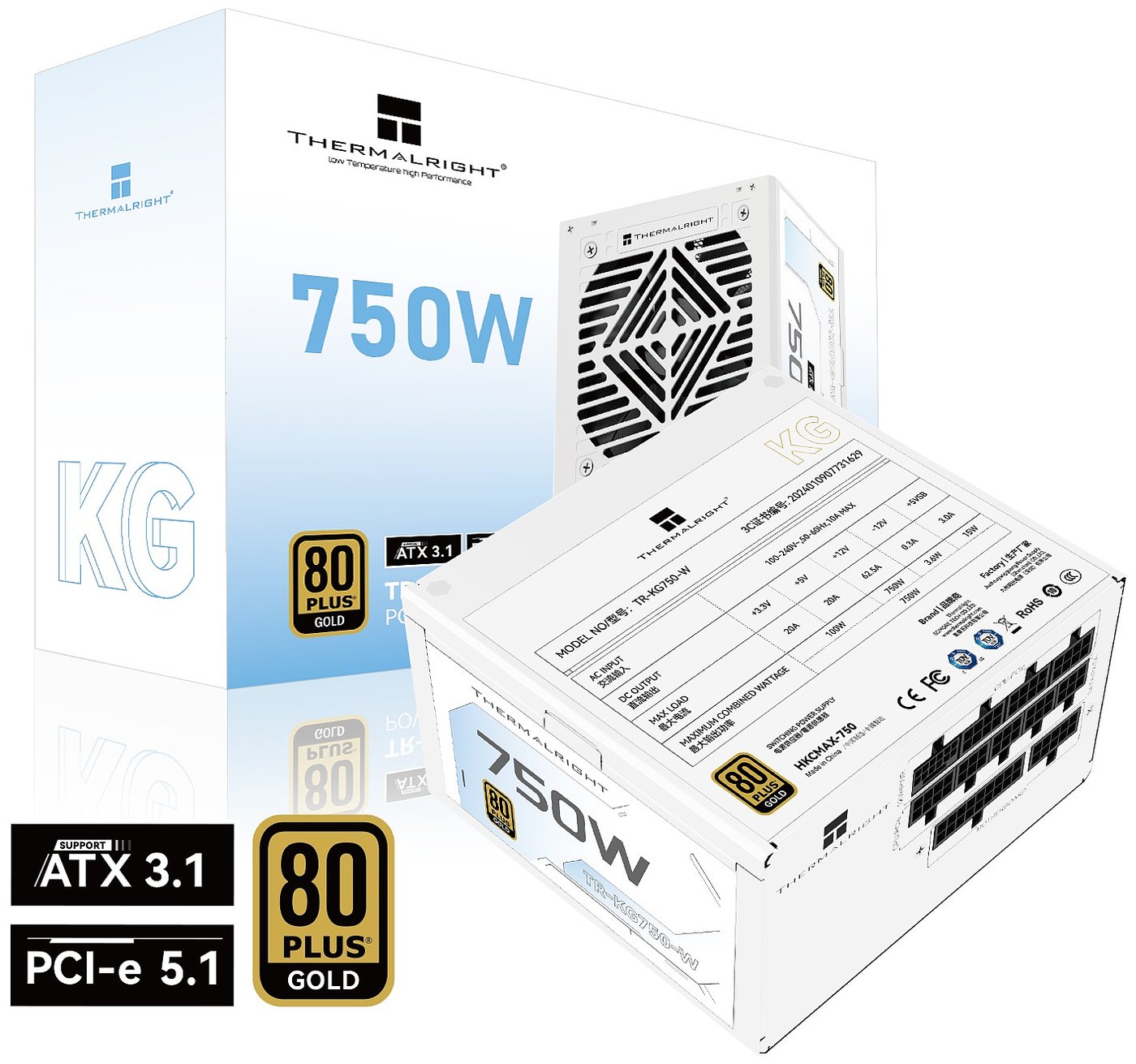 Изображение товара Блок питания Thermalright 750W Gold White (TR-KG750W)