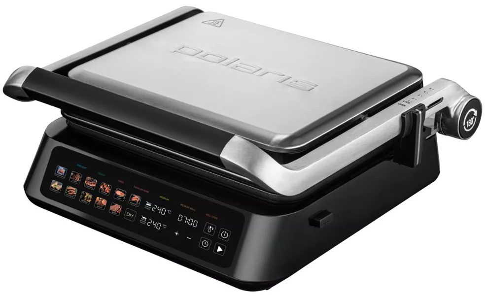 Изображение товара Электрогриль Polaris PGP 3018 серебряный/черный