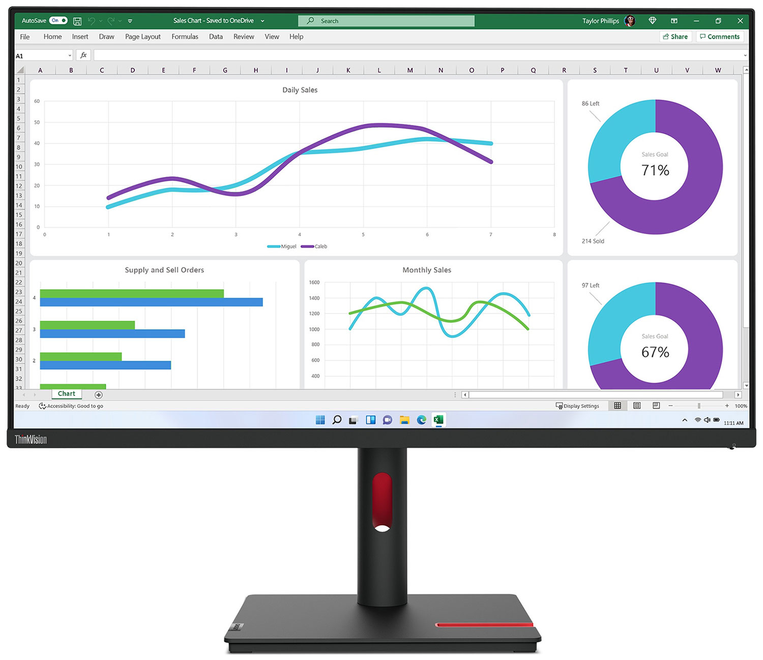 Изображение товара ЖК монитор Lenovo 31.5'' T32p-30 Изображение товара ЖК монитор Lenovo 31.5'' T32p-30
