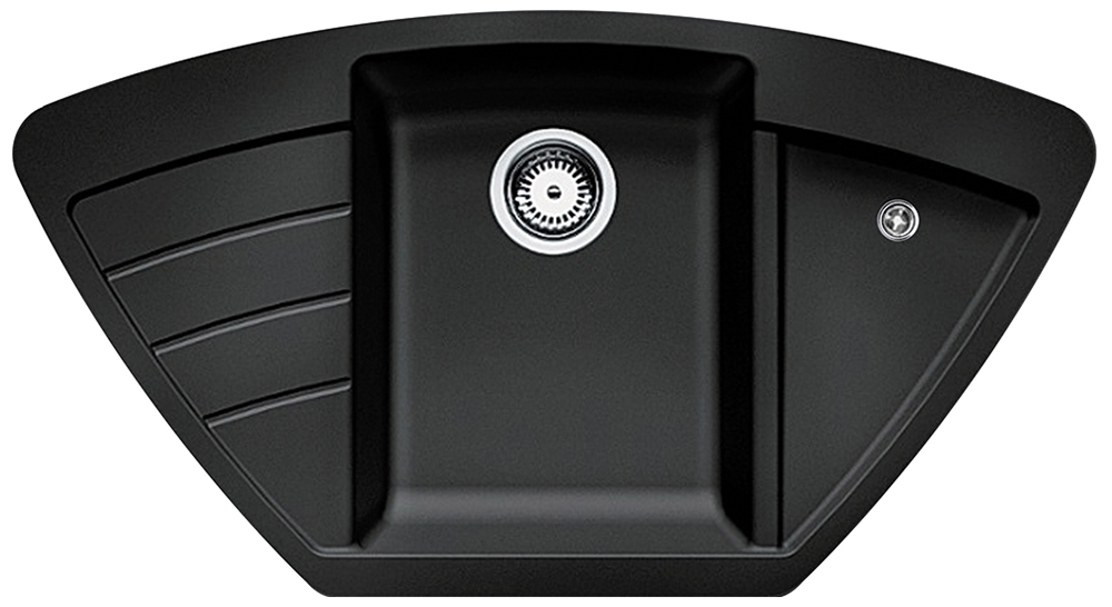 Изображение товара Кухонная мойка Zigmund & Shtain ECKIG 900 темная скала из искусственного гранита