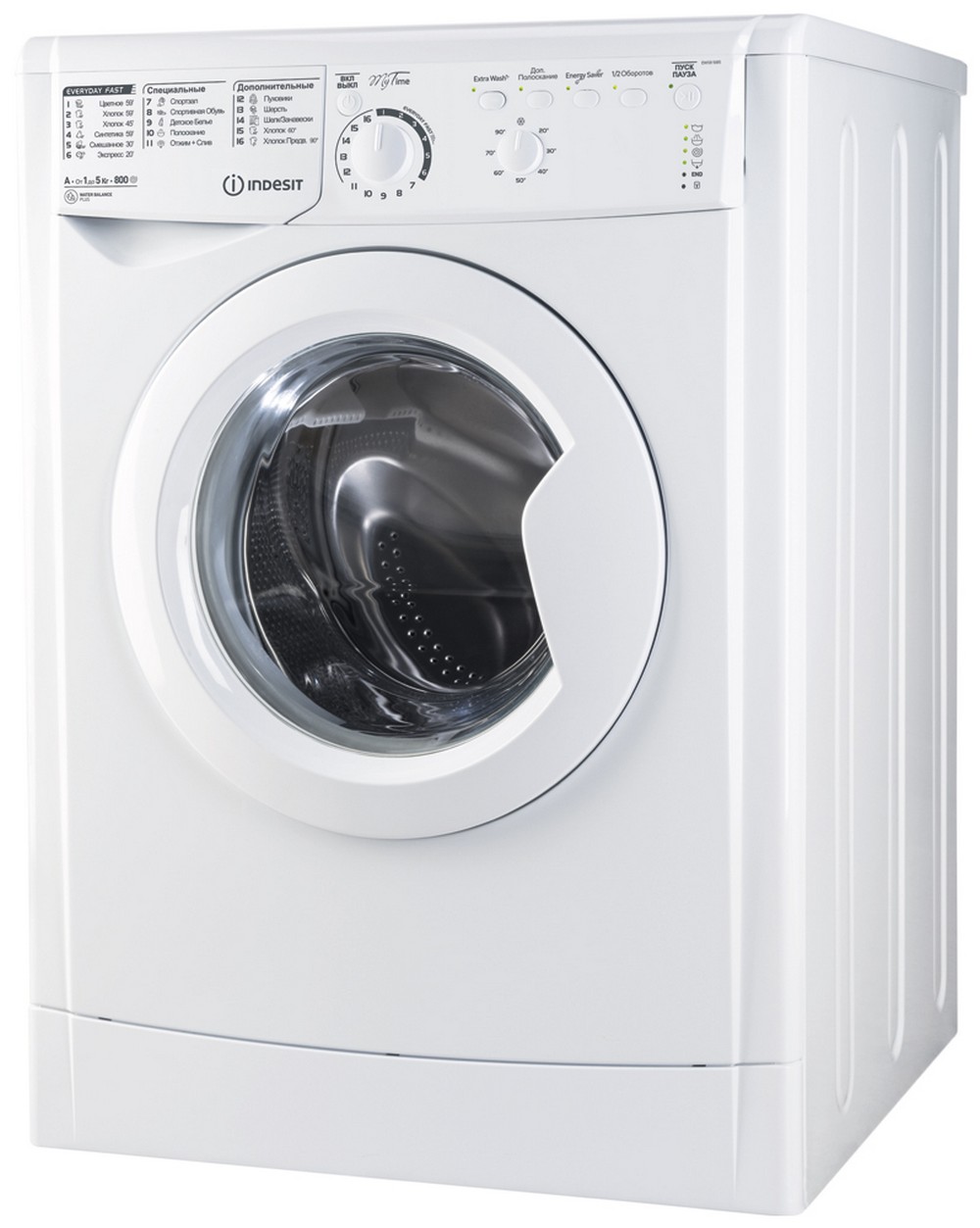 Стиральная машина Indesit EWSB 5085,800 об/мин, 5 кг, отложенный запуск до 12 ч