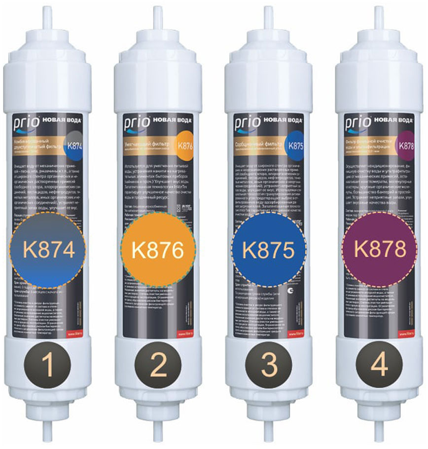 Изображение товара Набор картриджей Новая вода PRIO К 687 для системы М410 для комплексной очистки воды