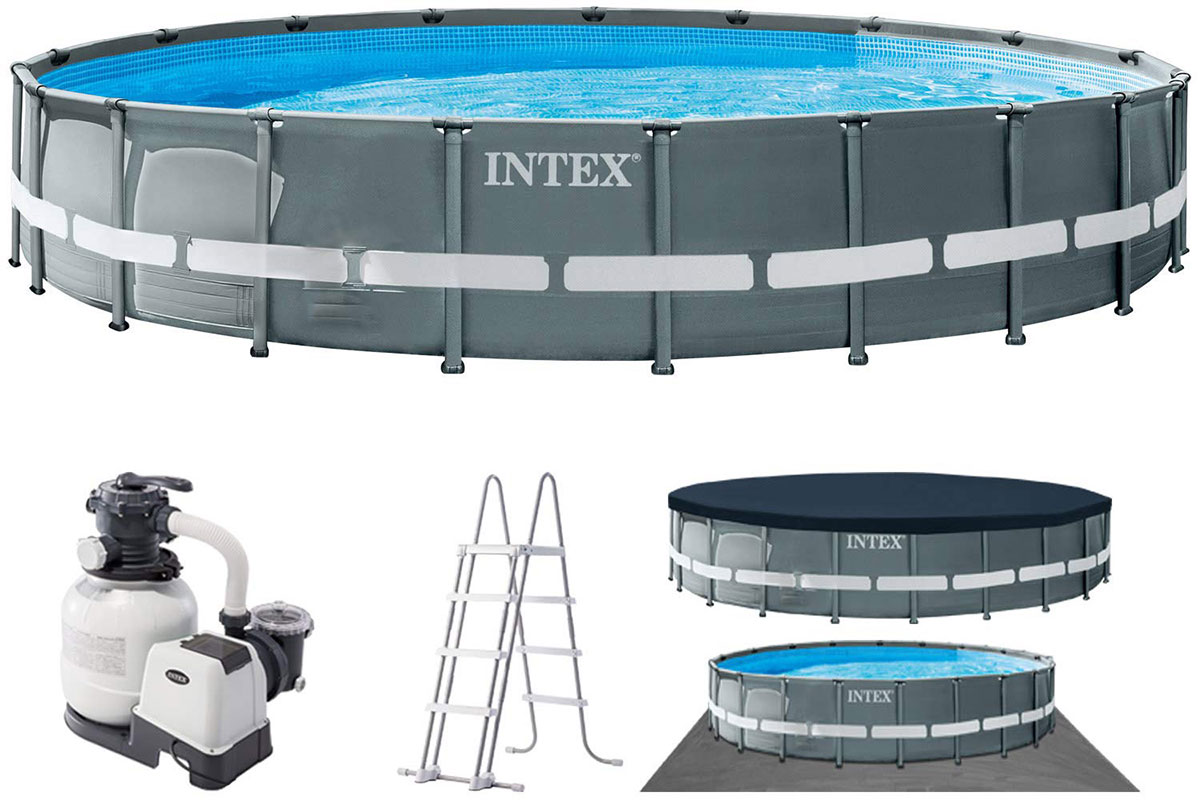 Каркасный бассейн Intex Ultra XTR Frame 610х122 см, 30079 л бассейн каркасный intex 610х122 см ultra xtr frame 26334np фильтр насос лестница подстилка тент 30079 л