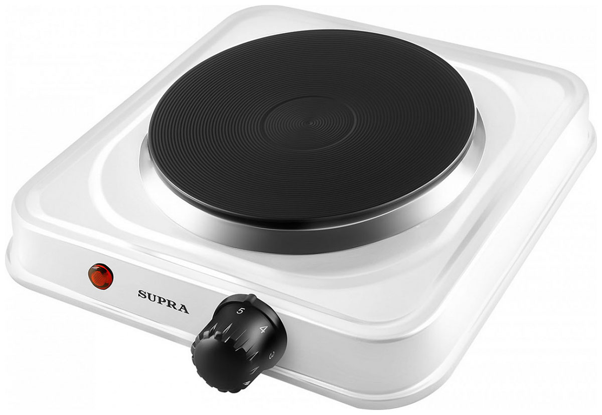 Изображение товара Настольная плита Supra HS-102 White электрическая 1 конфорка