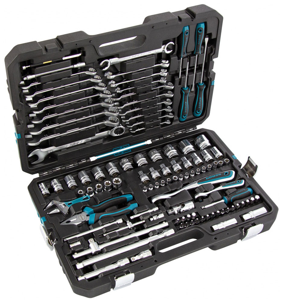 Изображение товара Универсальный набор инструментов Gross 14151 из хромованадиевой стали с кейсом