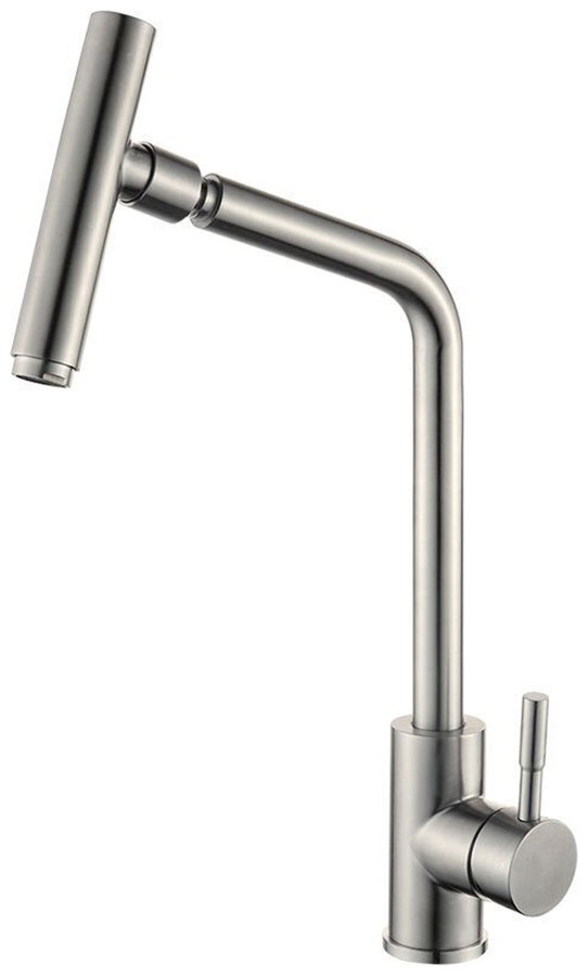 Изображение товара Кухонный смеситель Zorg SH 5106 INOX нержавеющая сталь с поворотным изливом