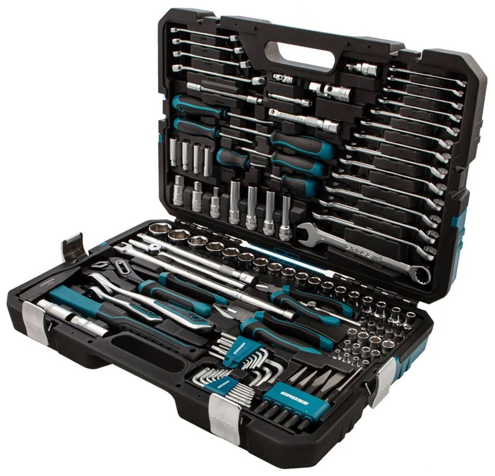 Изображение товара Набор инструментов для дома и авто Gross 14152 115 предметов хромованадиевая сталь