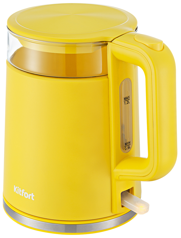 Чайник электрический Kitfort КТ-6124-5 желтый чайник электрический kitfort кт 6124 5 желтый