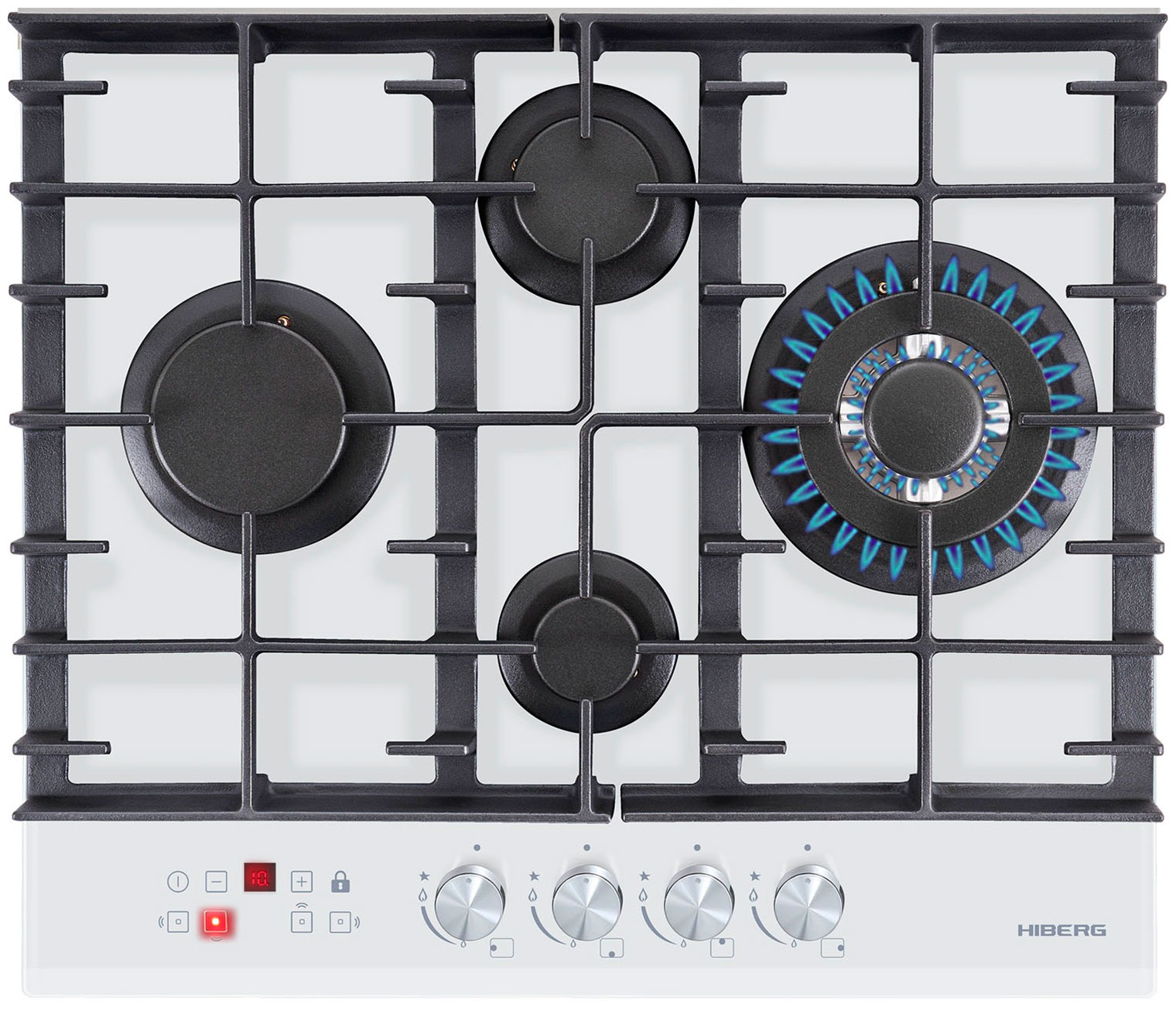 

Газовая варочная панель Hiberg VM 6145 W, Белый