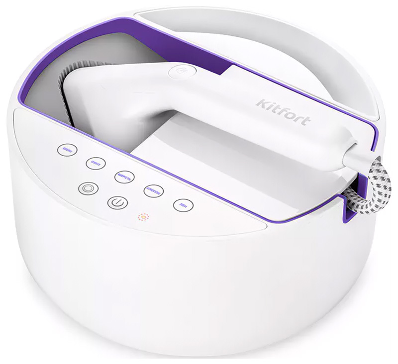 Отпариватель для одежды Kitfort KT-9110-1 бело-фиолетовый фото