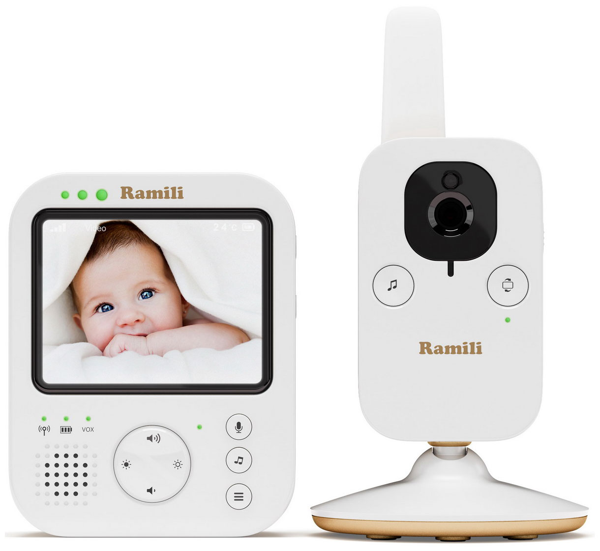 Видеоняня Ramili Baby RV200 810 беспроводная видеоняня с цветным дисплеем камера безопасности двухсторонняя связь ночное видение мониторинг температуры детской ком