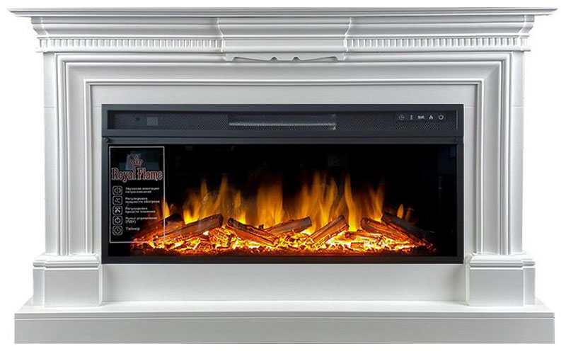 Изображение товара Каминокомплект Royal Flame Chelsea Vision 42 LOG LED белый электрокамин с очагом