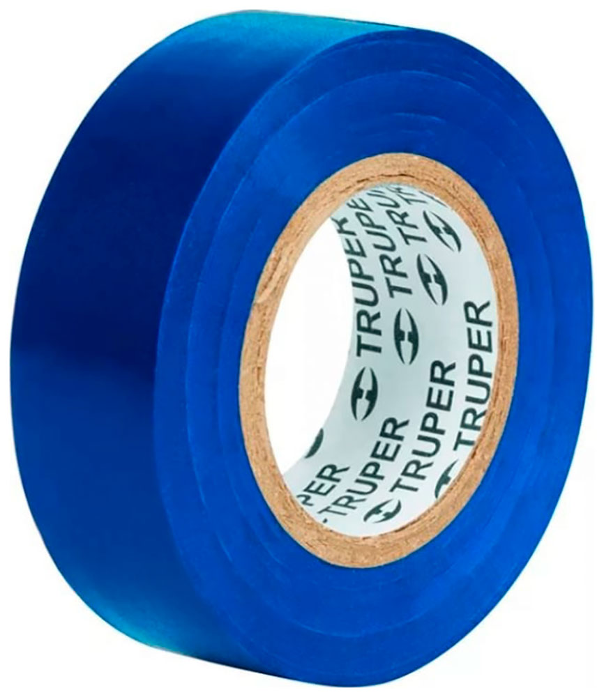 фото Изолента truper m-22z 13514 акрил, 9 м, ширина 19 мм, синяя