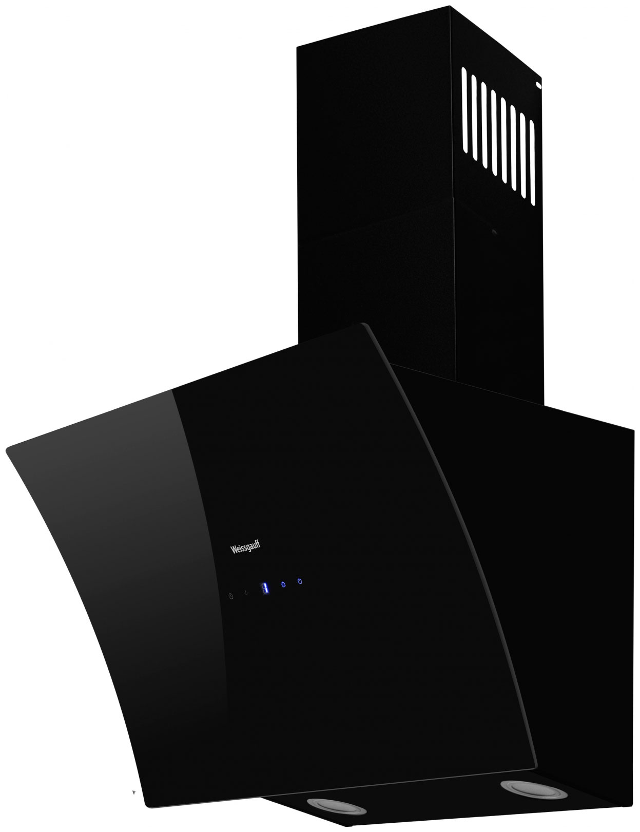 Изображение товара Вытяжка Weissgauff Merga 60 BL Sensor  наклонная для кухни с сенсорным управлением