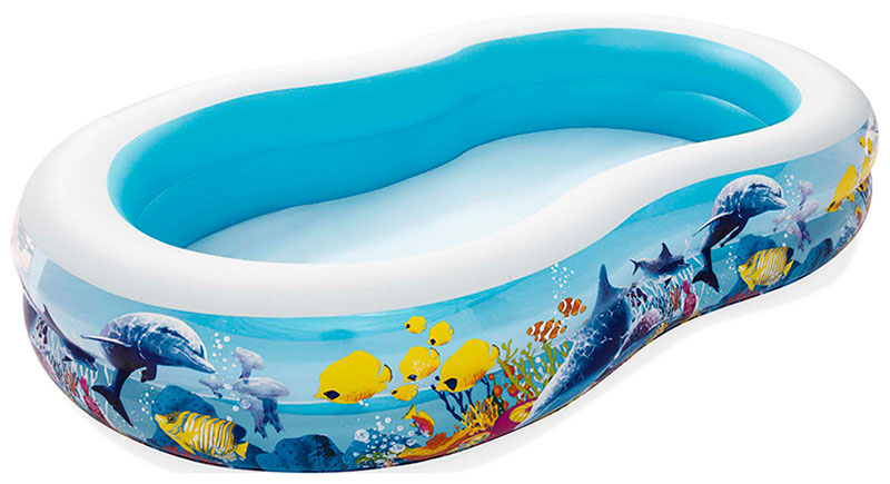 Изображение товара Бассейн надувной детский BestWay Подводный мир 54118 262х157х46 см